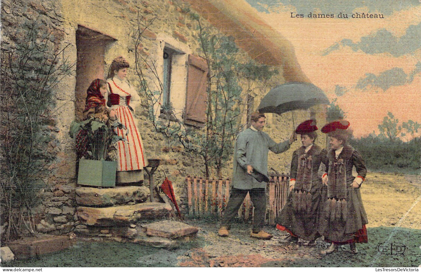 FOLKLORE - Les Dames Du Château - Carte Postale Ancienne - Autres & Non Classés