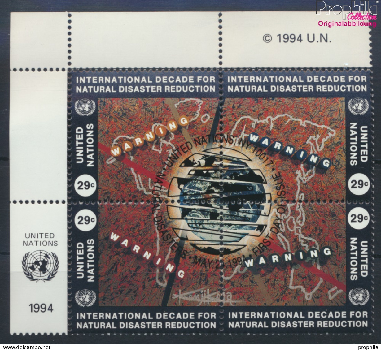 UNO - New York 671-674 Viererblock (kompl.Ausg.) Gestempelt 1994 Naturkatastrophen-Prophylaxe (10036777 - Used Stamps