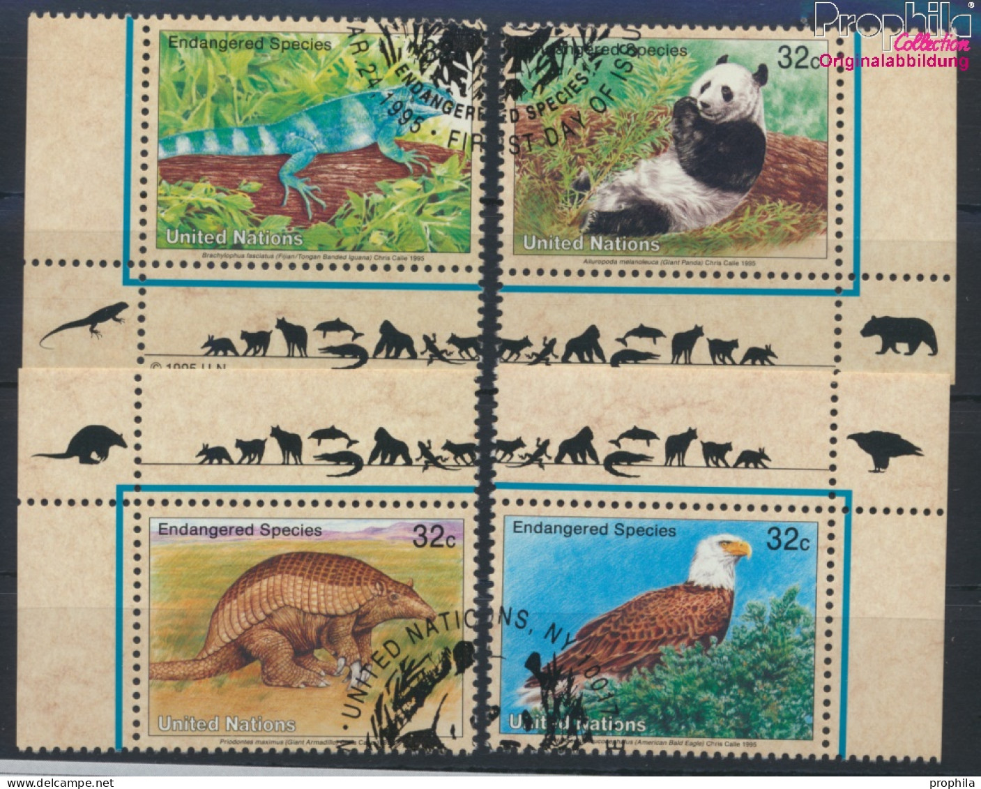 UNO - New York 681-684 (kompl.Ausg.) Gestempelt 1995 Gefährdete Tiere (10036712 - Used Stamps