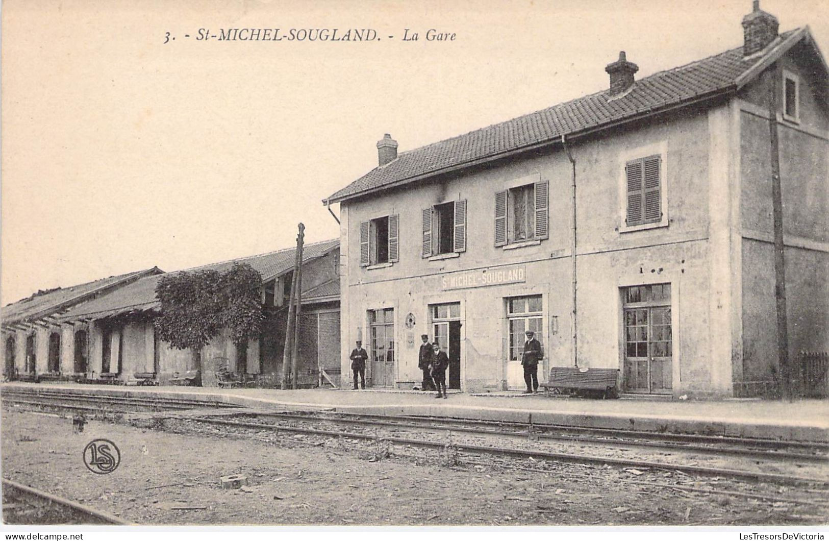 France - St Michel Sougland - La Gare - LS -  - Carte Postale Ancienne - Vervins