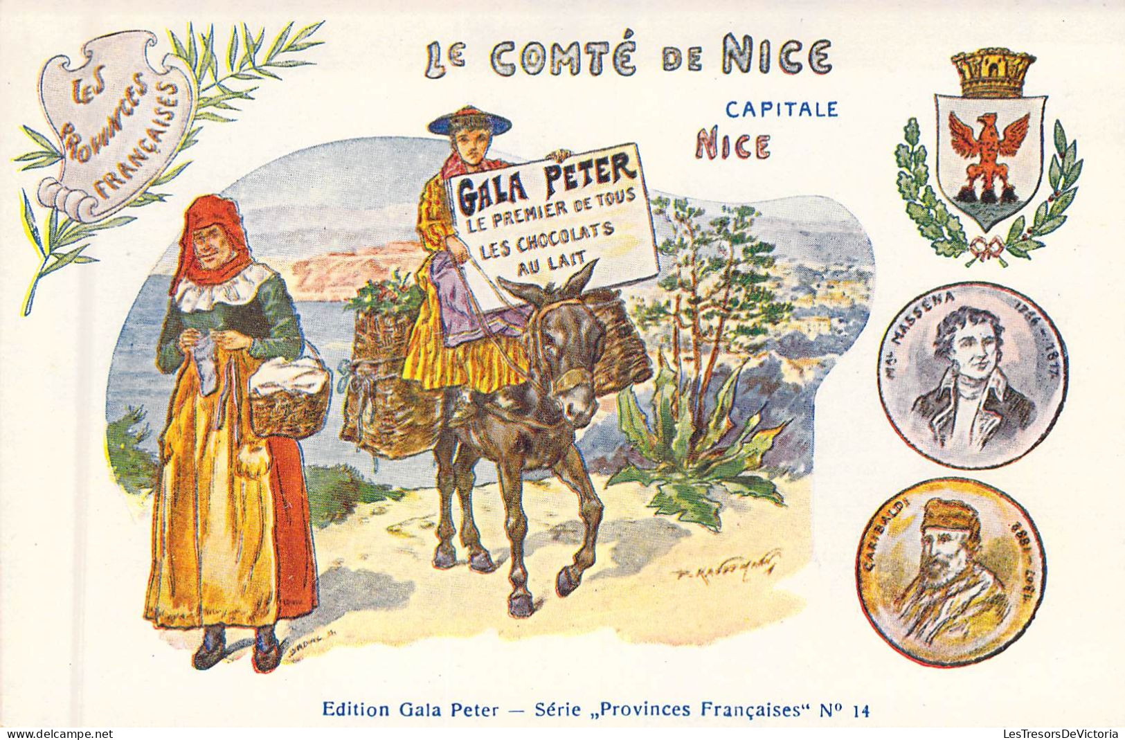 REGIONS - LE COMTE DE NICE - Capitale Nice - Edition Gala Peter - Carte Postale Ancienne - Autres & Non Classés