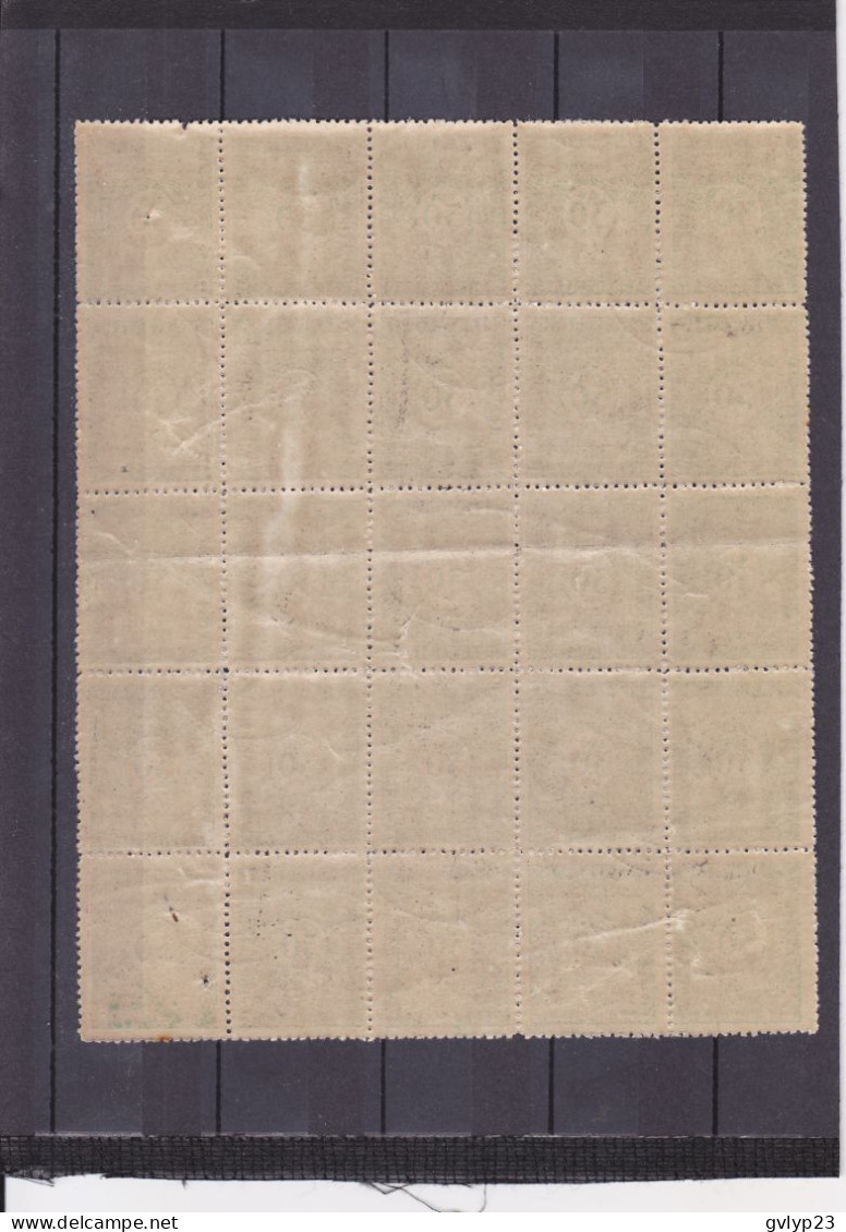 IMPRESSION DE BELGRADE / DENT 11 1/2 DéFECTUEUSE /30 P VERT-JAUNE /N° 59 Y ET T / UN LOT DE 275 TIMBRES 2° CHOIX / 1921