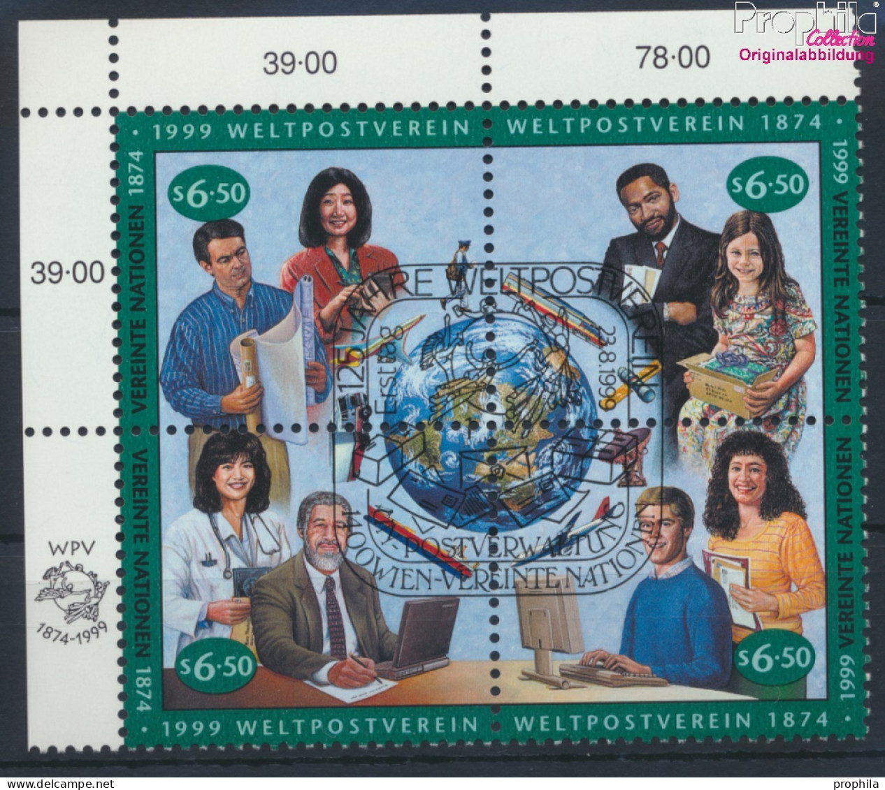 UNO - Wien 294-297 Viererblock (kompl.Ausg.) Gestempelt 1999 UPU (10045899 - Oblitérés