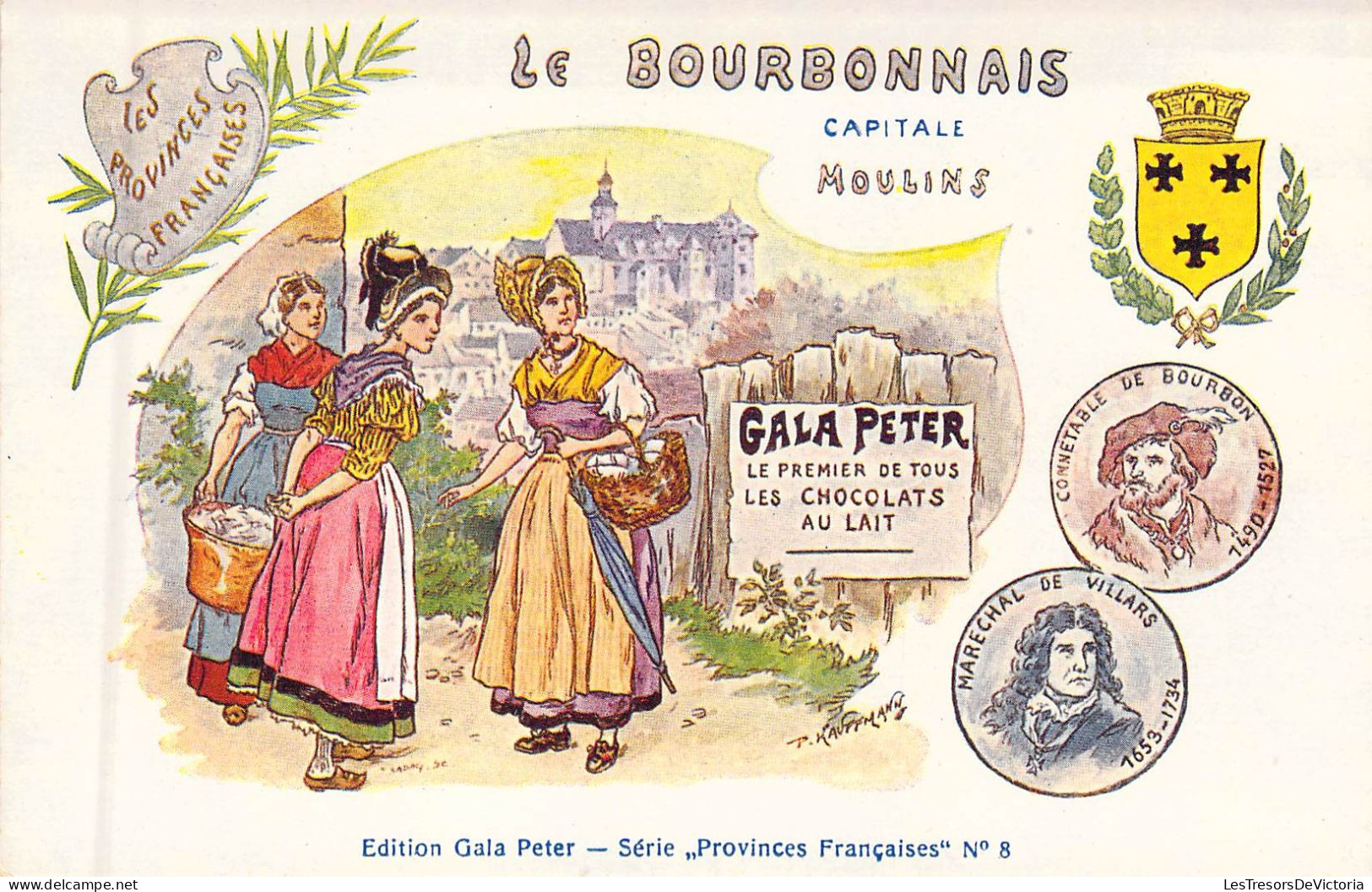 REGIONS - Le BOURBONNAIS - Capitale Moulins - Edition Gala Peter - Carte Postale Ancienne - Otros & Sin Clasificación