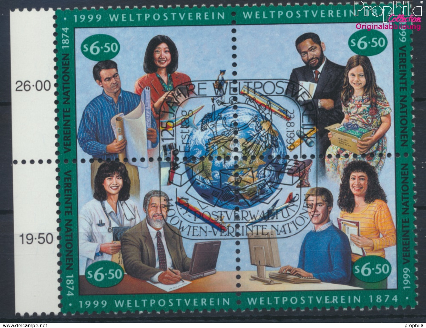 UNO - Wien 294-297 Viererblock (kompl.Ausg.) Gestempelt 1999 UPU (10045904 - Oblitérés