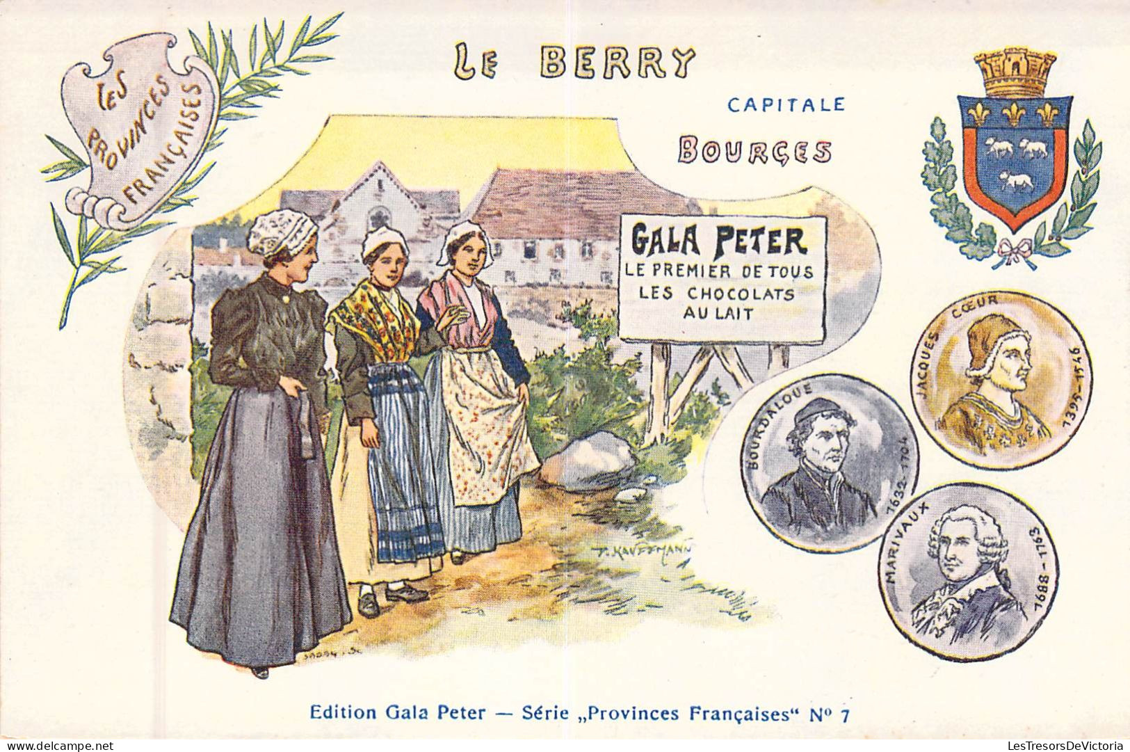 REGIONS - Le BERRY - Capitale Bourges - Edition Gala Peter - Carte Postale Ancienne - Otros & Sin Clasificación