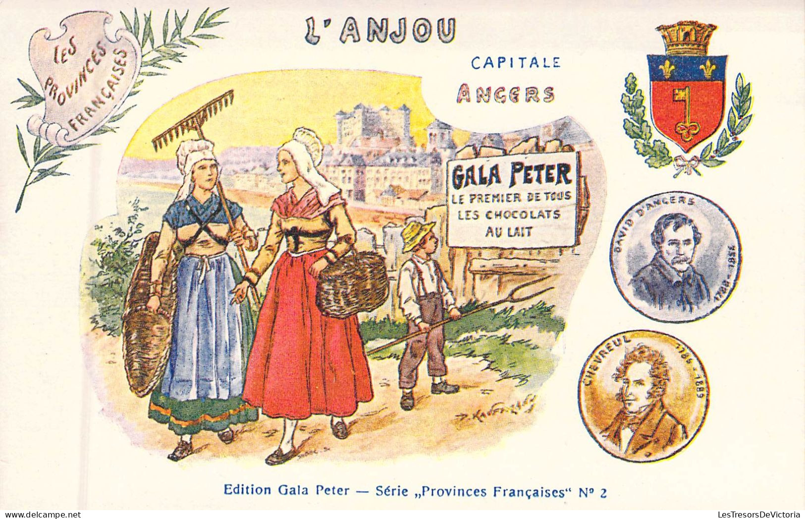 REGIONS - L'ANJOU - Capitale Angers - Edition Gala Peter - Carte Postale Ancienne - Otros & Sin Clasificación