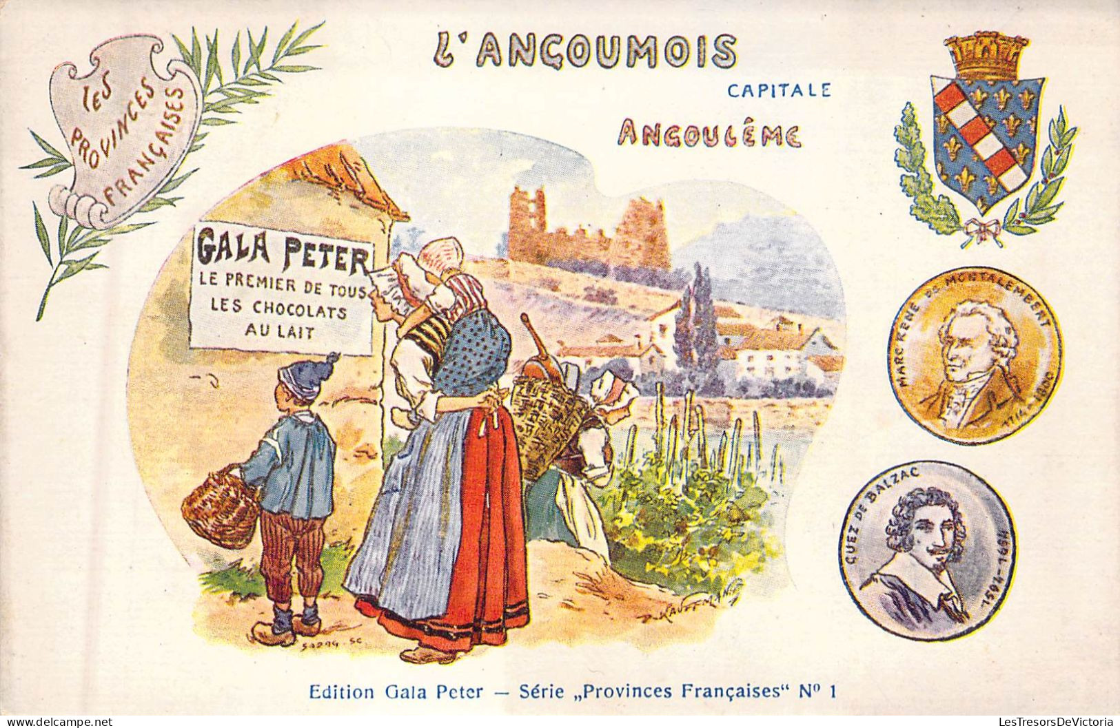 REGIONS - L'ANGOUMOIS - Capitale Angoulême - Edition Gala Peter - Carte Postale Ancienne - Autres & Non Classés