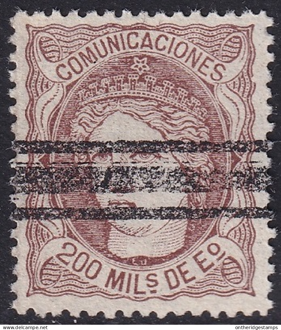 Spain 1870 Sc 168 Espana Ed 109 Used Bar Cancel - Used Stamps