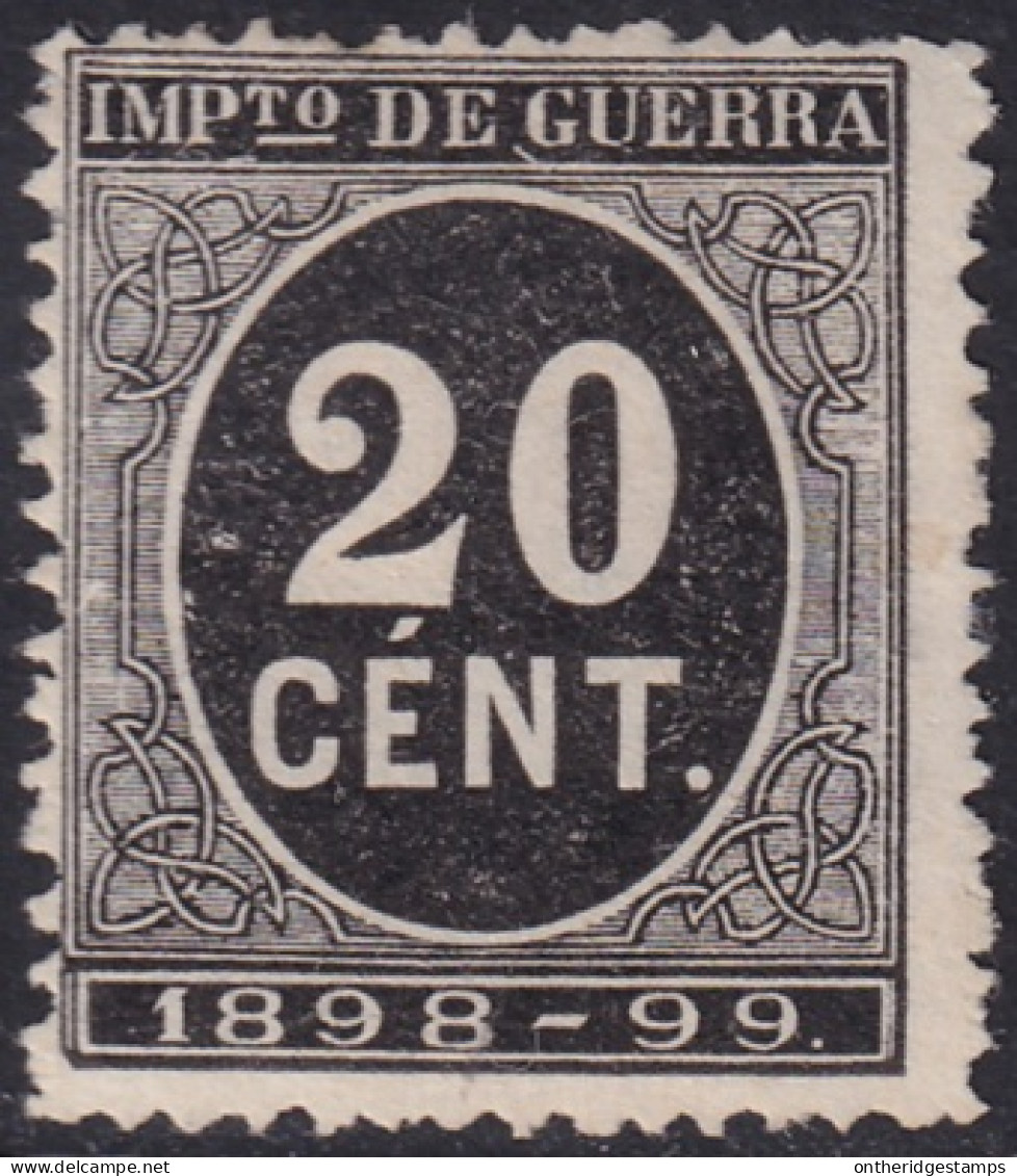 Spain 1898 Sc MR26 Espana Ed 239 War Tax MNH** Some Gum Bubbling - Impuestos De Guerra