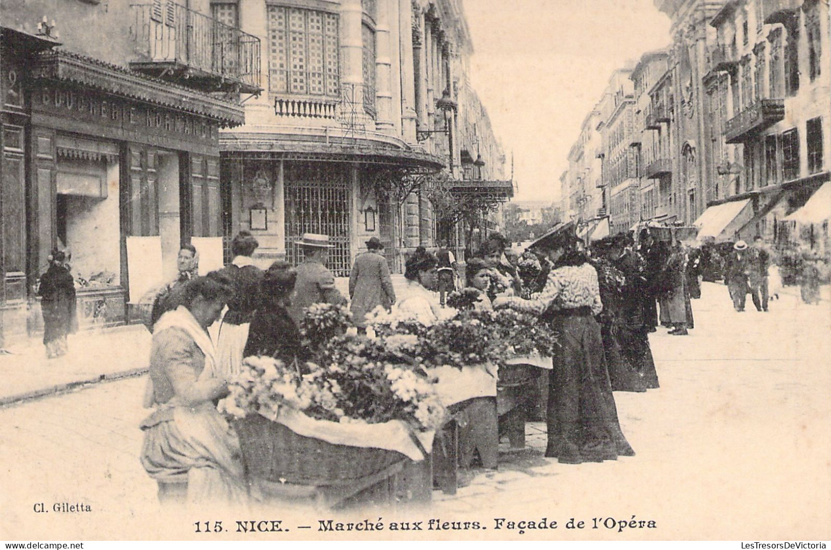 FRANCE - 06 - NICE - Le Marché Aux Fleurs - Façade De L'Opéra - Carte Postale Ancienne - Mercadillos