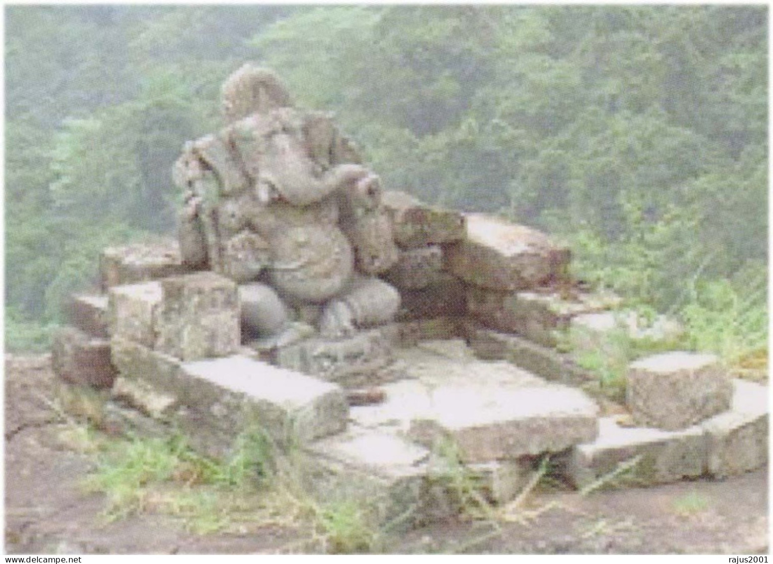 Dholkal Ganesh Temple, Shaktipeeth, Hindu God Ganesha, Located In Mountain, Hinduism, Hindu Mythology, Postal Card India - Hinduism