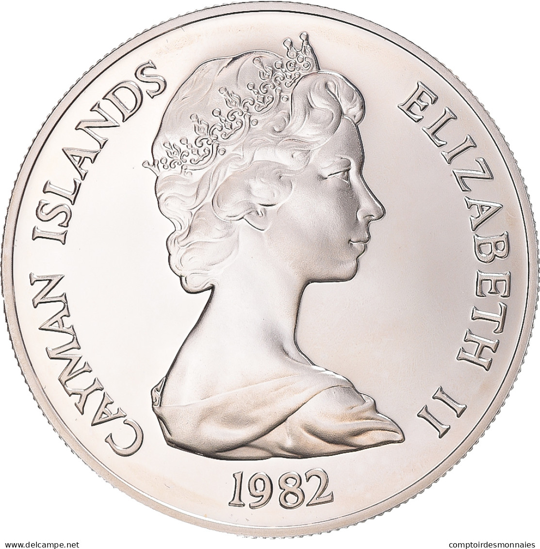 Monnaie, Îles Caïmans, Elizabeth II, 10 Dollars, 1982, SUP+, Argent, KM:72 - Kaaiman Eilanden