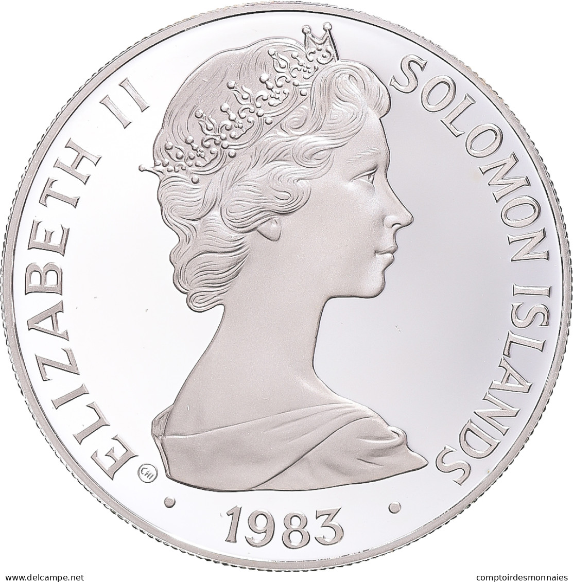 Monnaie, Îles Salomon, Elizabeth II, 5 Dollars, 1983, SPL, Argent, KM:16 - Salomonen