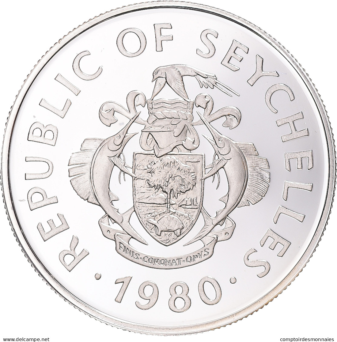 Monnaie, Seychelles, 50 Rupees, 1980, SPL, Argent, KM:42 - Seychelles