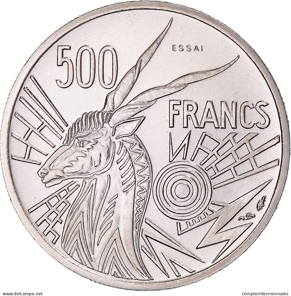 Monnaie, États De L'Afrique Centrale, 500 Francs, 1976, Paris, ESSAI, FDC - Camerun