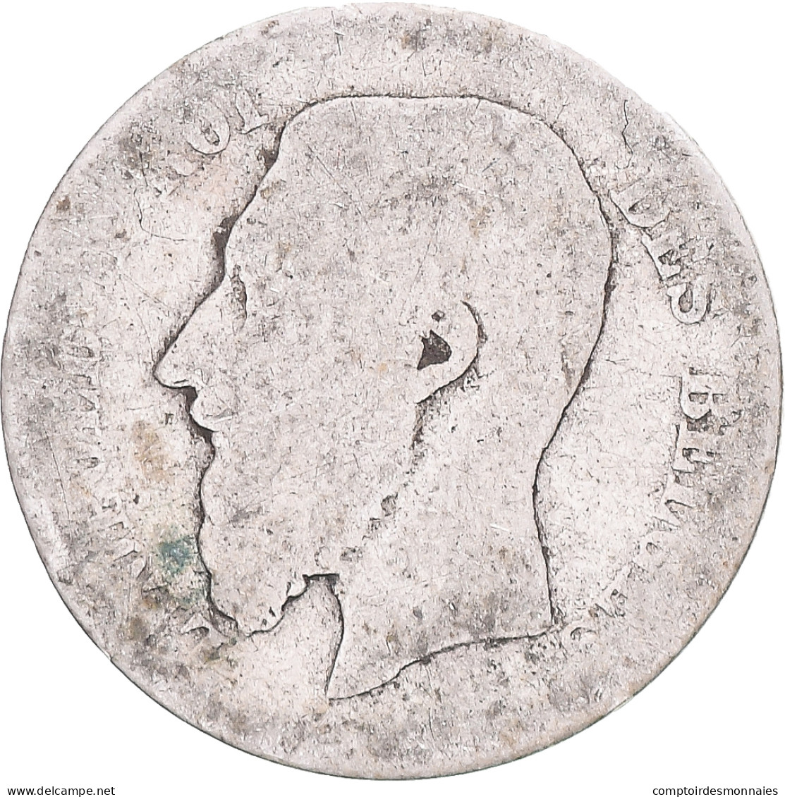 Monnaie, Belgique, Leopold II, 50 Centimes, Date Incertaine, B, Argent - 50 Cents