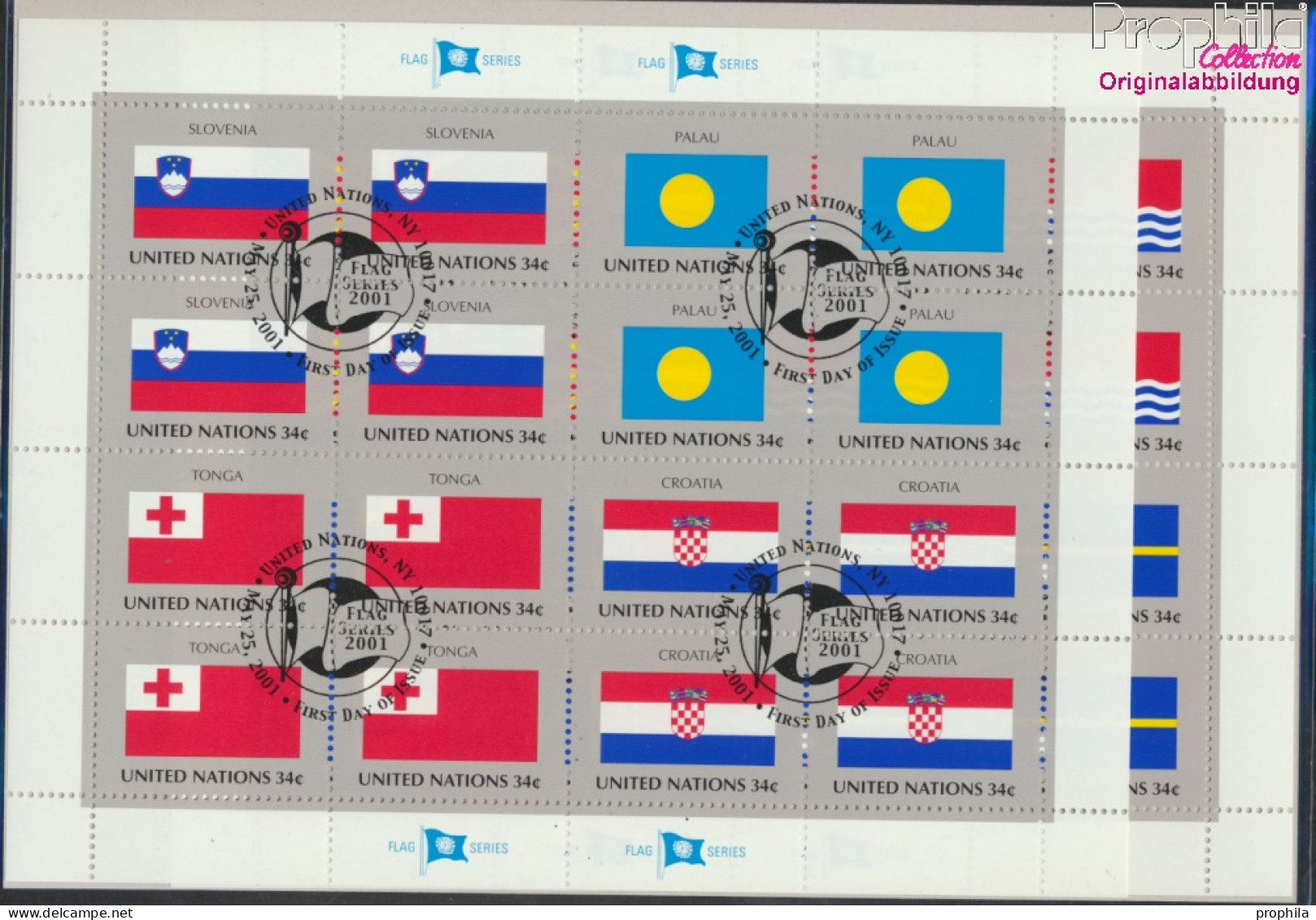 UNO - New York 862-869Klb Kleinbogen (kompl.Ausg.) Gestempelt 2001 Flaggen Der UNO-Staaten (10050682 - Oblitérés