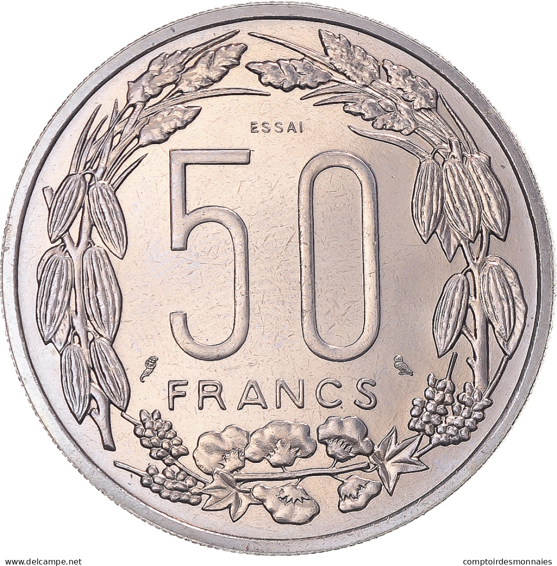 Monnaie, États De L'Afrique équatoriale, 50 Francs, 1961, Paris, ESSAI, FDC - Tschad