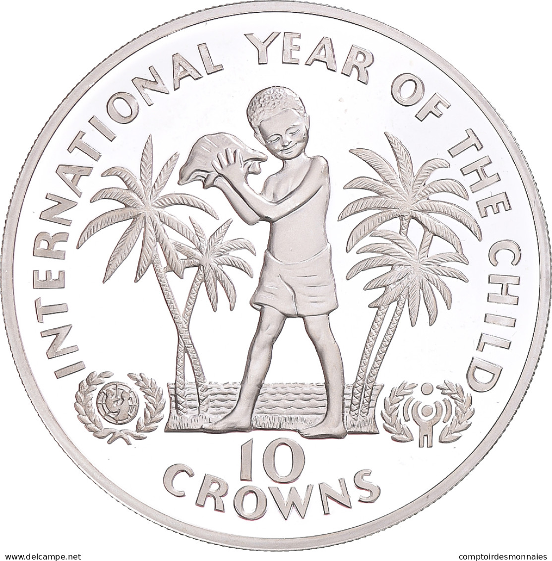 Monnaie, Îles Turks Et Caïques, Elizabeth II, 10 Crowns, 1982, British Royal - Turks And Caicos Islands