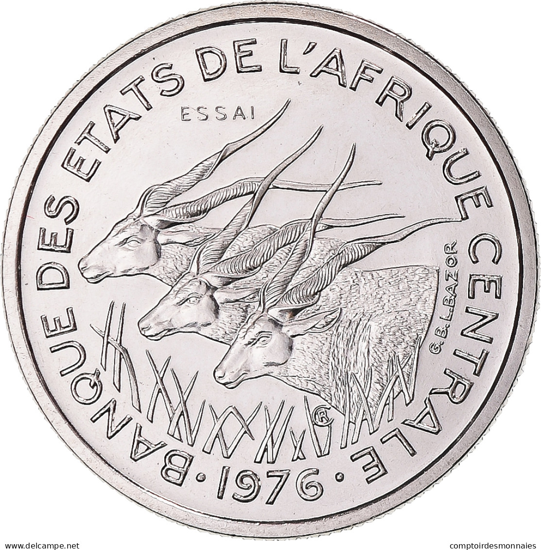 Monnaie, États De L'Afrique Centrale, 50 Francs, 1976, Paris, ESSAI, FDC - Camerun