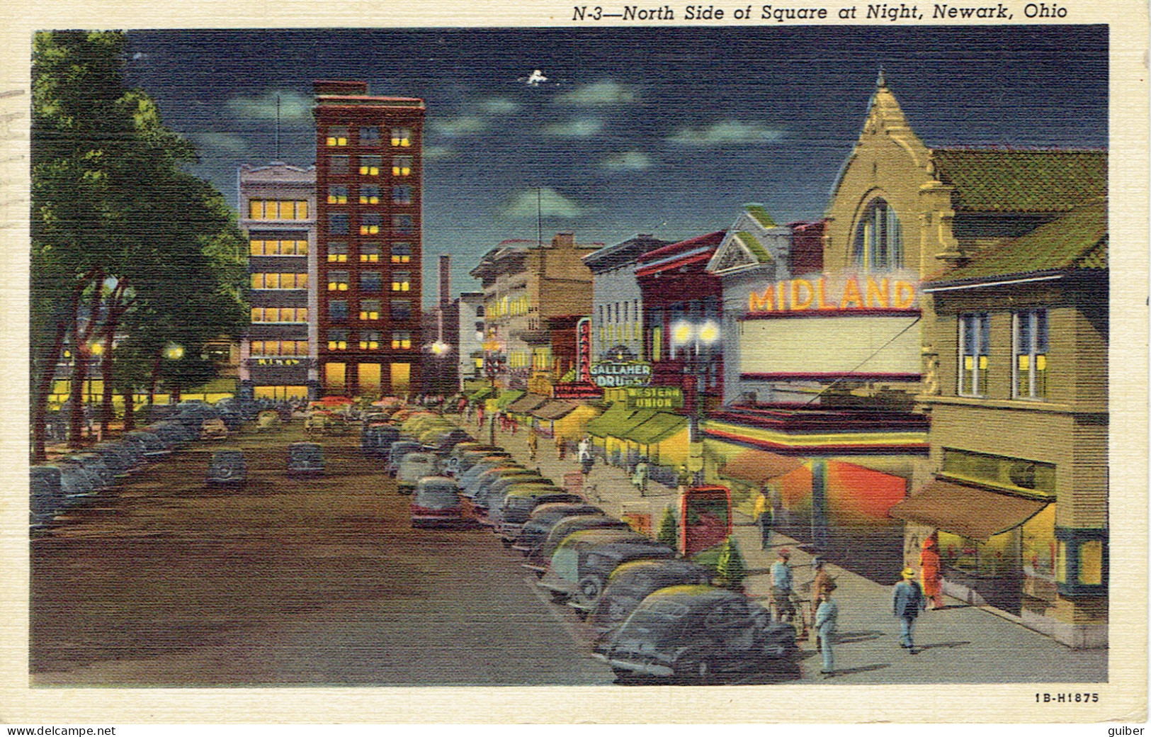 North Side Of Square At Night Newark Ohio - Other & Unclassified