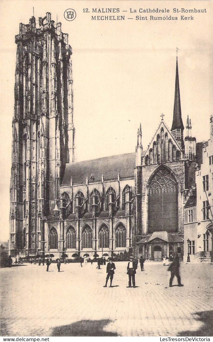 BELGIQUE - MALINES - La Cathédrale St Rombaut - Carte Postale Ancienne - Malines