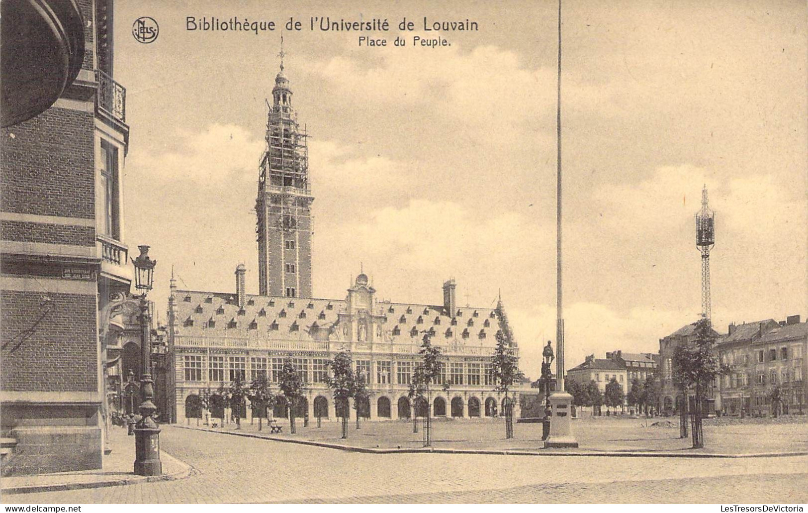 BELGIQUE - LOUVAIN - Bibliothèque De L'Université De Louvain - Place Du Peuple - Carte Postale Ancienne - Autres & Non Classés