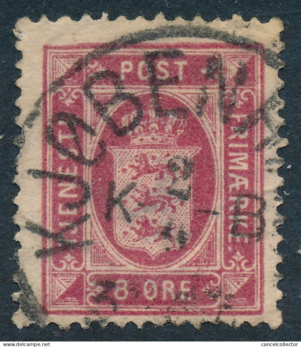 Denmark Danemark Danmark 1904: 8ø Red Official INVERTED Wmk, Fine Used, AFA TJ6-vm (DCDK00356) - Dienstzegels