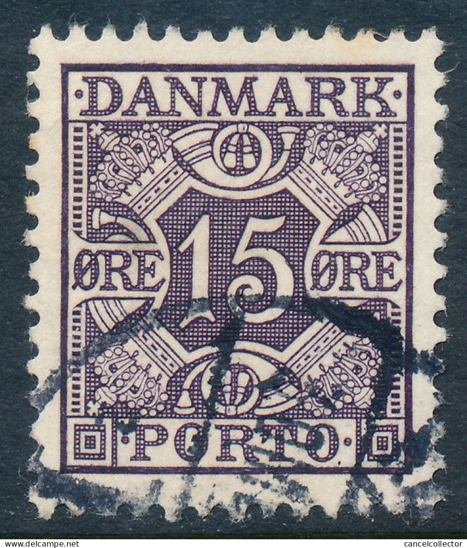 Denmark Danemark Danmark 1937: 15ø Grey-violet Porto, F-VF Used, AFA Porto 36a (DCDK00359) - Postage Due