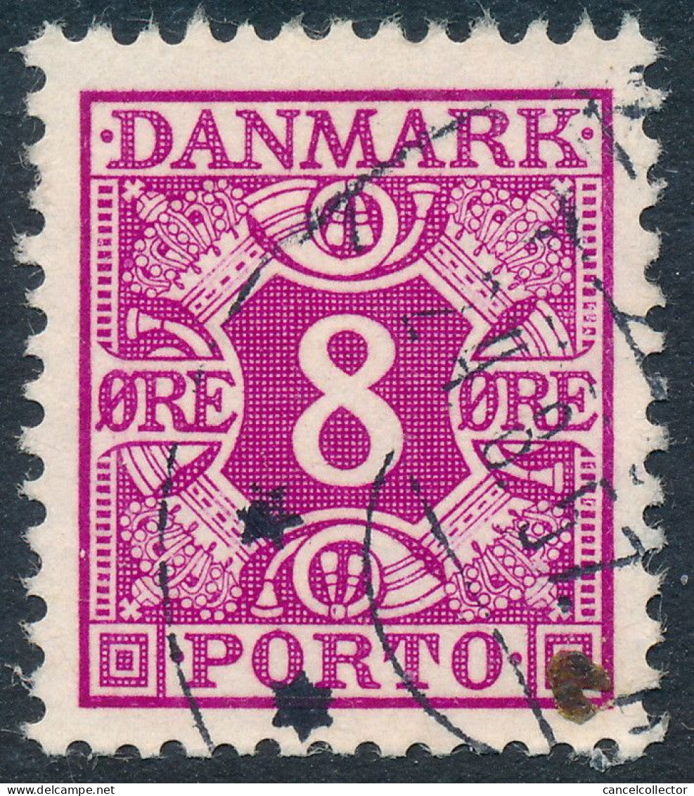 Denmark Danemark Danmark 1950: 8ø Red-lilac Porto, F-VF Used, AFA Porto 34 (DCDK00360) - Port Dû (Taxe)