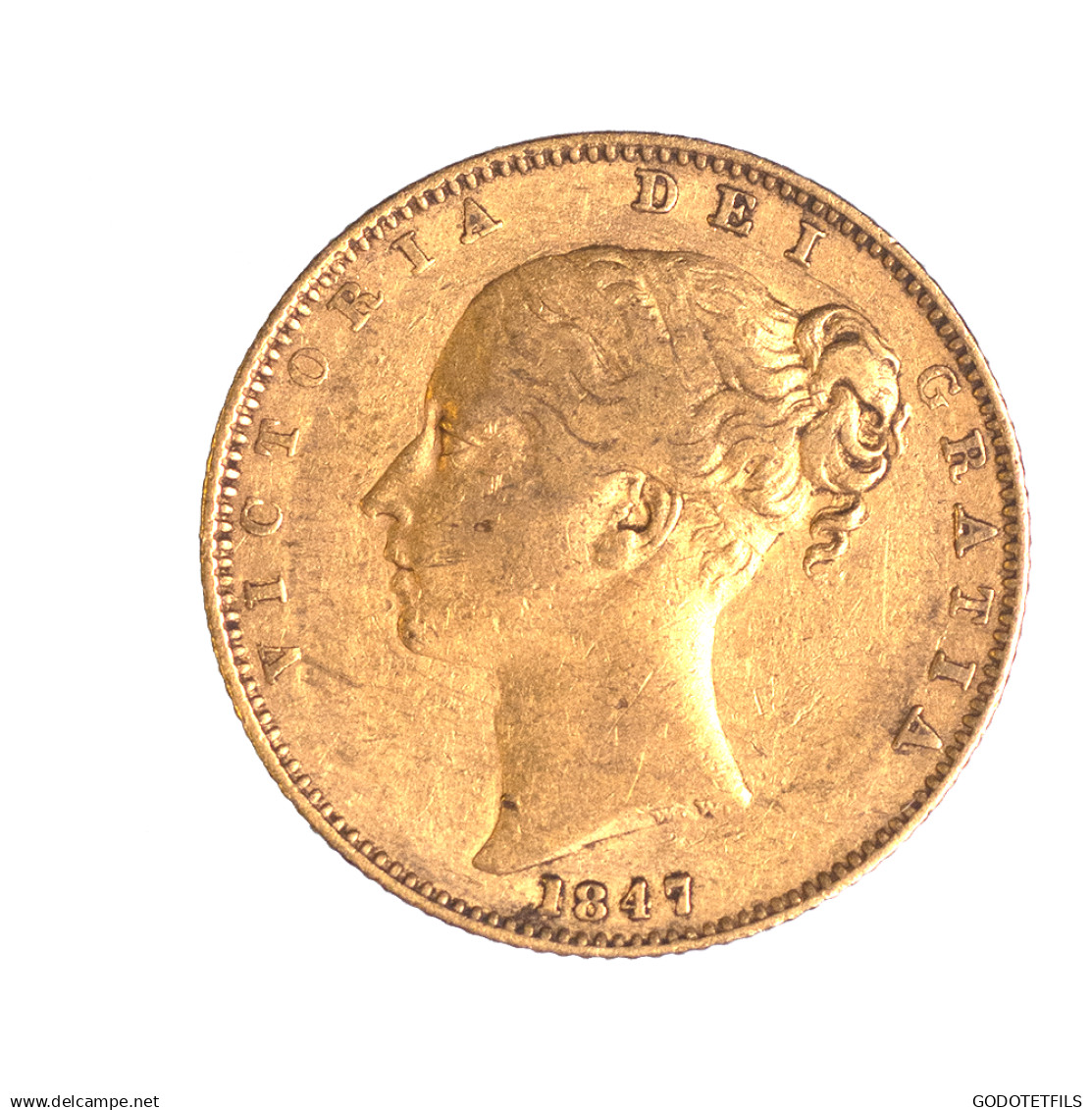 Royaume-Uni Souverain Victoria 1847 Londres - 1 Sovereign