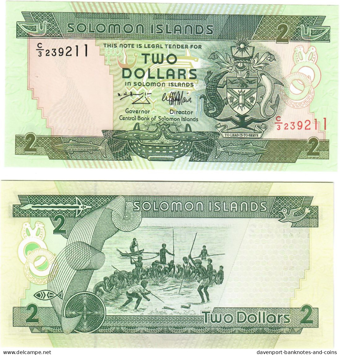 Solomon Islands 2 Dollars 1997 UNC - Salomons