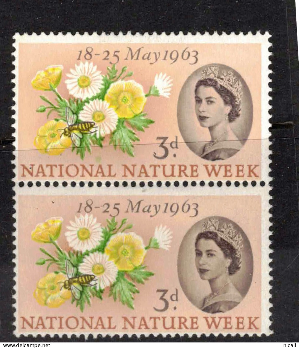 GB 1963 3d National Nature Week With Pale Green Blob Above AL SG 637 HM ZZ135 - Variétés, Erreurs & Curiosités