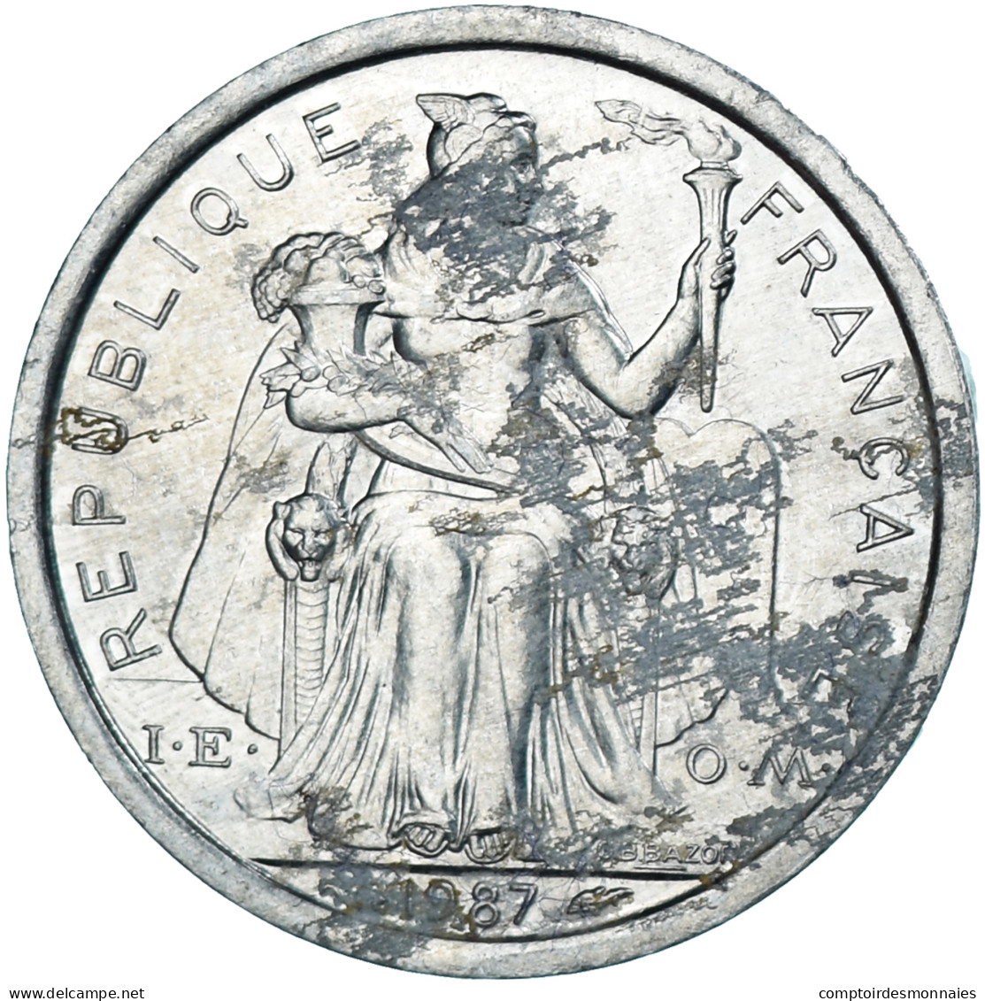 Monnaie, Polynésie Française, Franc, 1987, Paris, TB, Aluminium, KM:11 - Frans-Polynesië