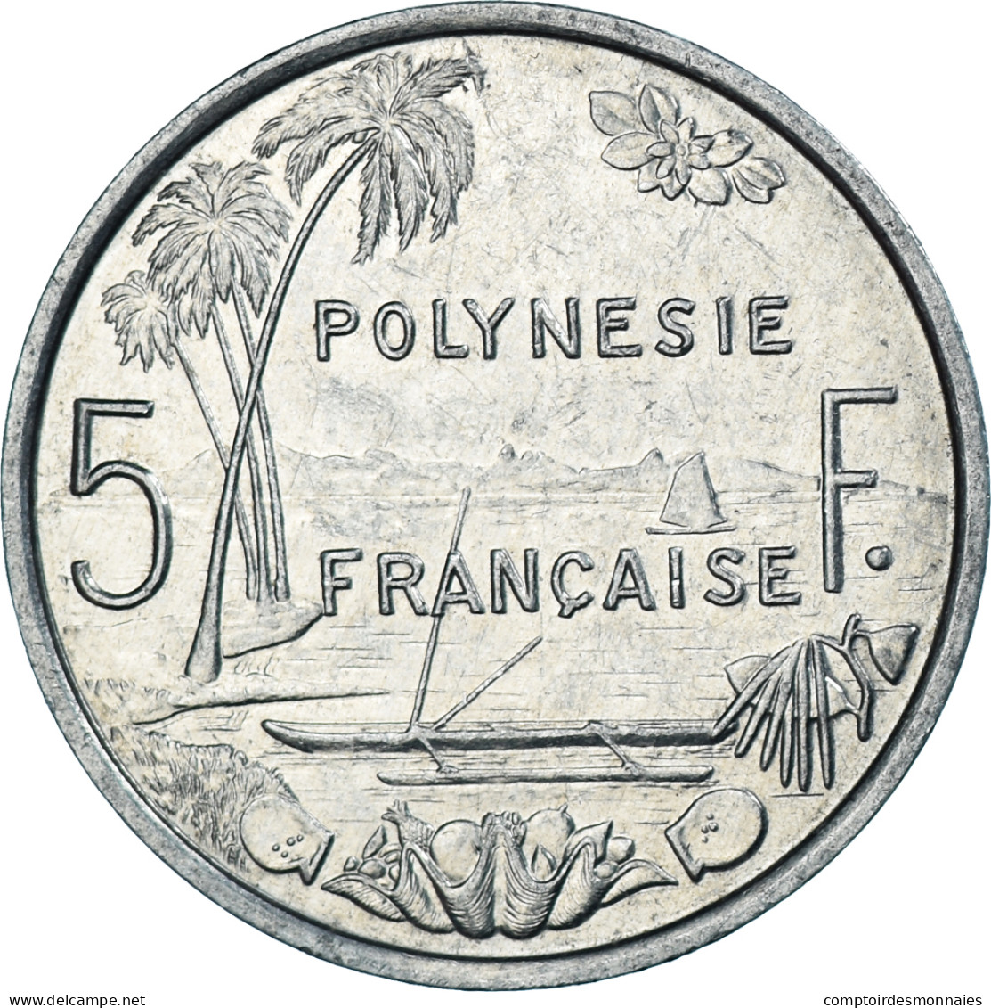 Monnaie, Polynésie Française, 5 Francs, 1986, Paris, TTB, Aluminium, KM:12 - Frans-Polynesië