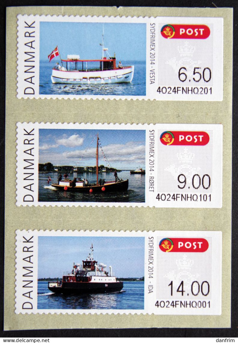 DENMARK 2014   SYDFRIMEX 2014    Strip Of 3 ATM Labels UM/MNH   MiNr.72-74      ( Lot  D 1277 ) - Automaatzegels [ATM]