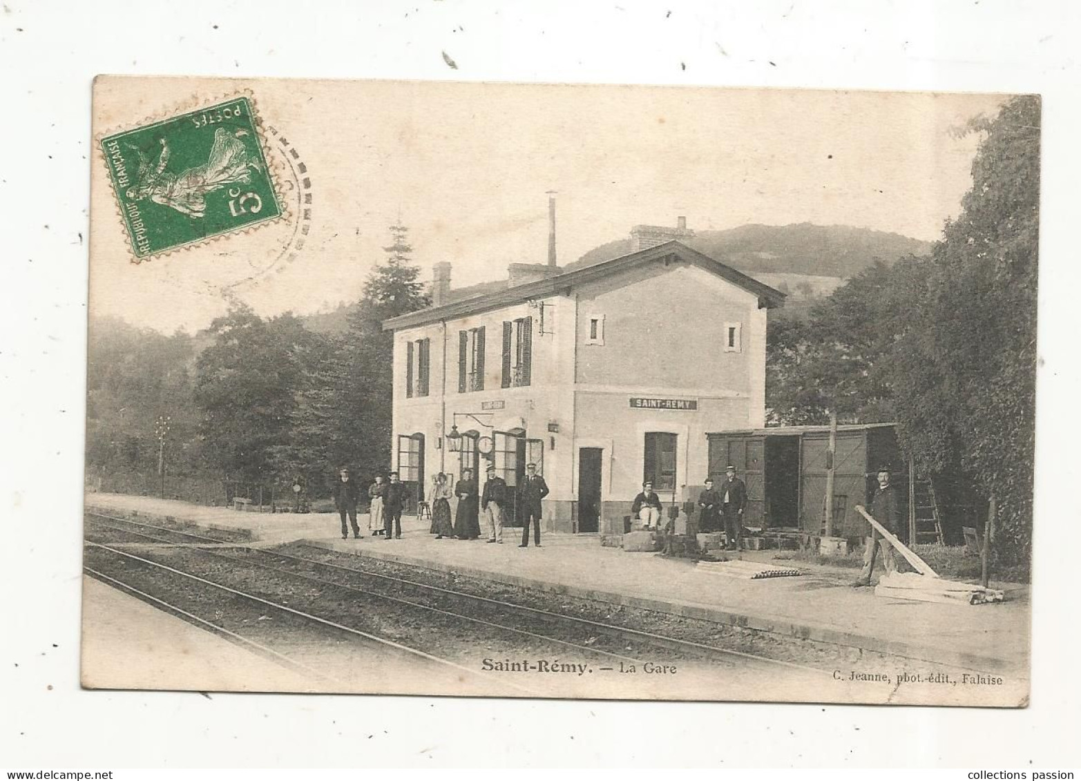 Cp, Chemin De Fer, La Gare , 14 , SAINT REMY ,  Voyagée 1912 - Stazioni Senza Treni