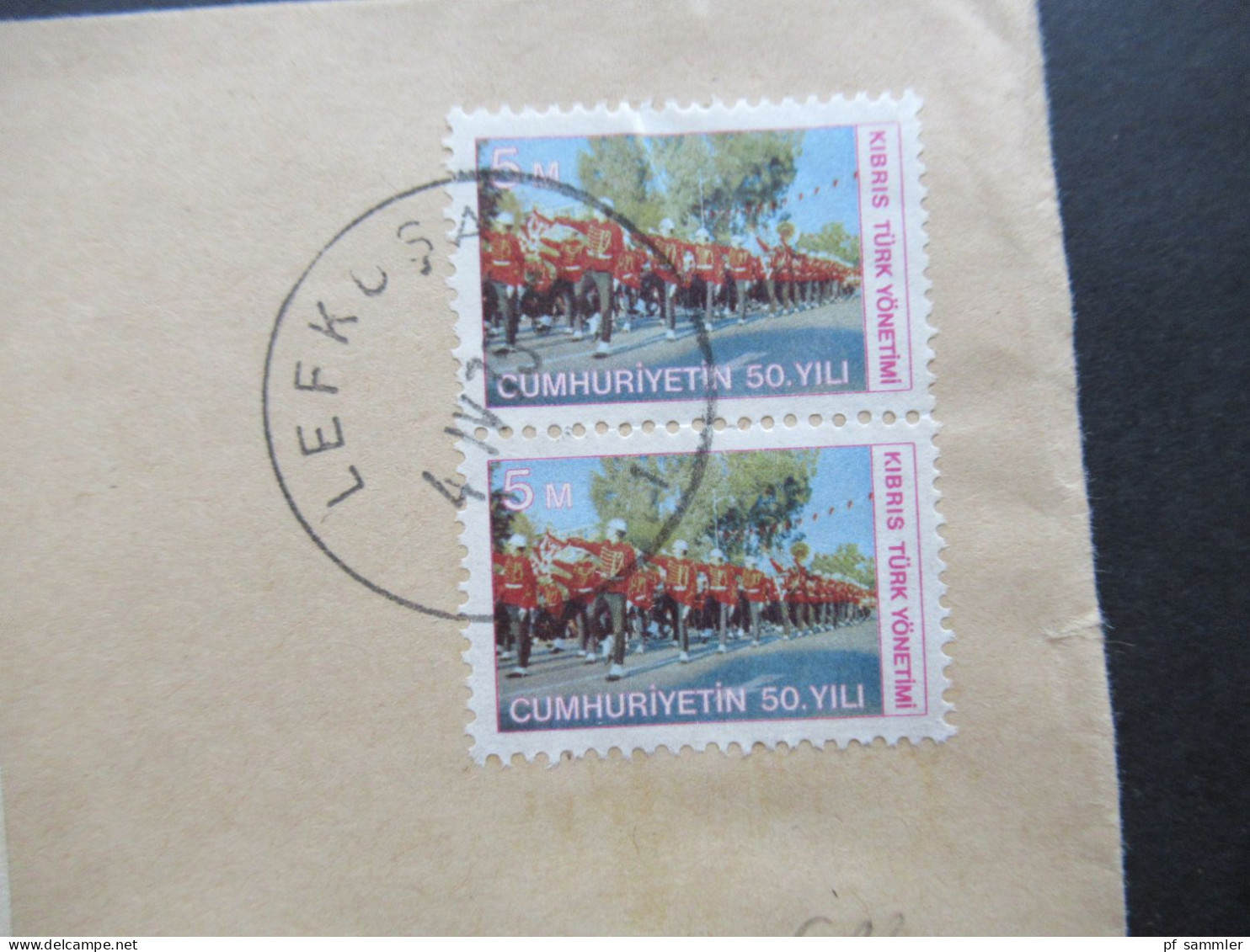 Zypern / Cyprus Kibris Türk 1975 Lefkosa Per Luftpost Nach Krefeld - Storia Postale