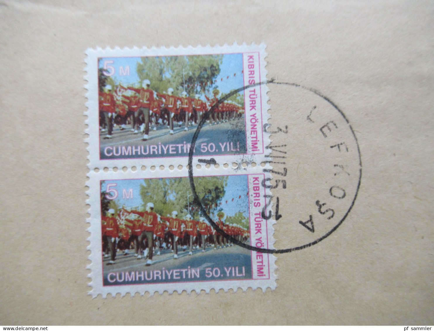 Zypern / Cyprus Kibris Türk 1975 Lefkosa Per Luftpost Nach Krefeld - Storia Postale