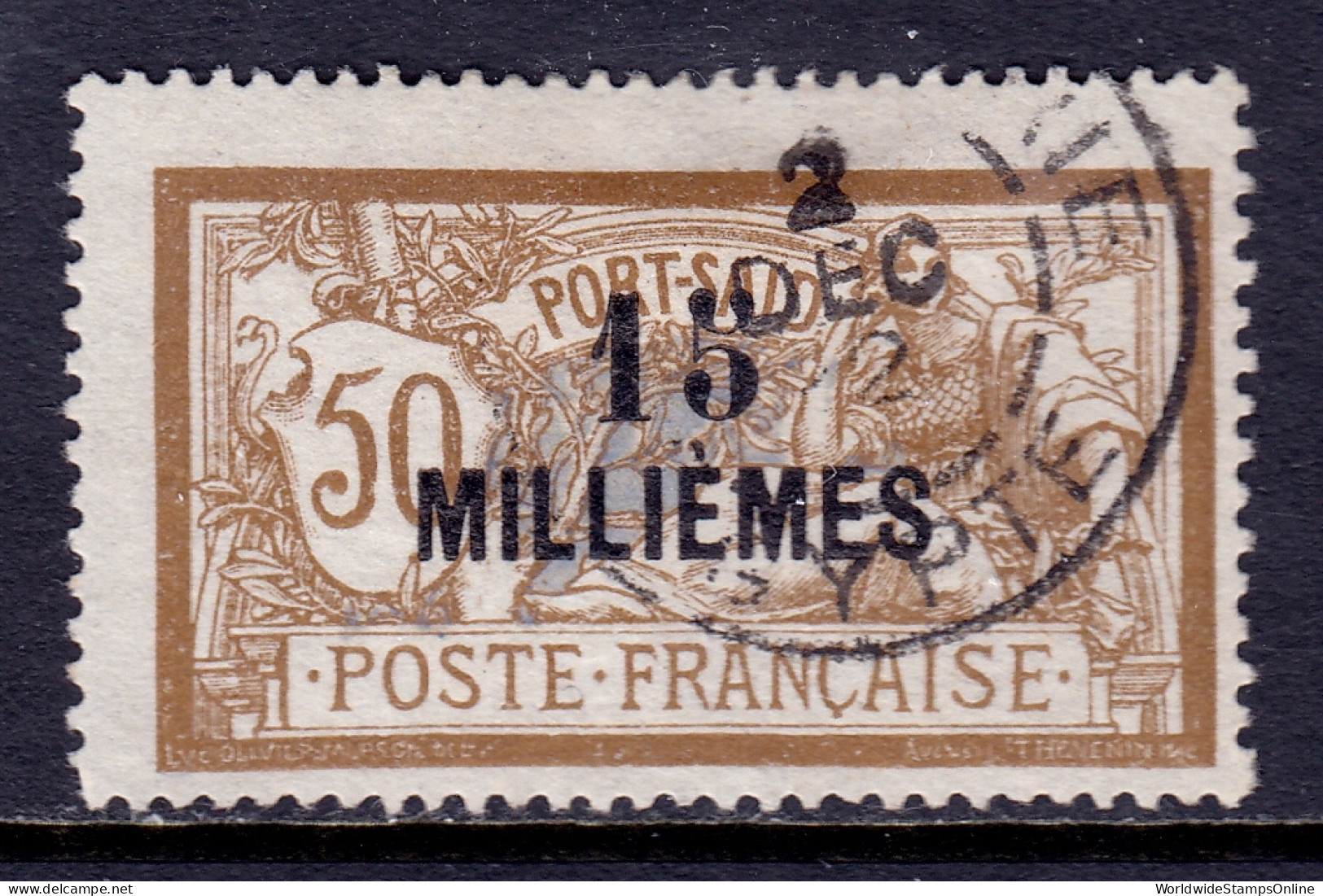 France (Offices In Port Said) - Scott #65 - Used - See Desc. - SCV $6.00 - Gebraucht