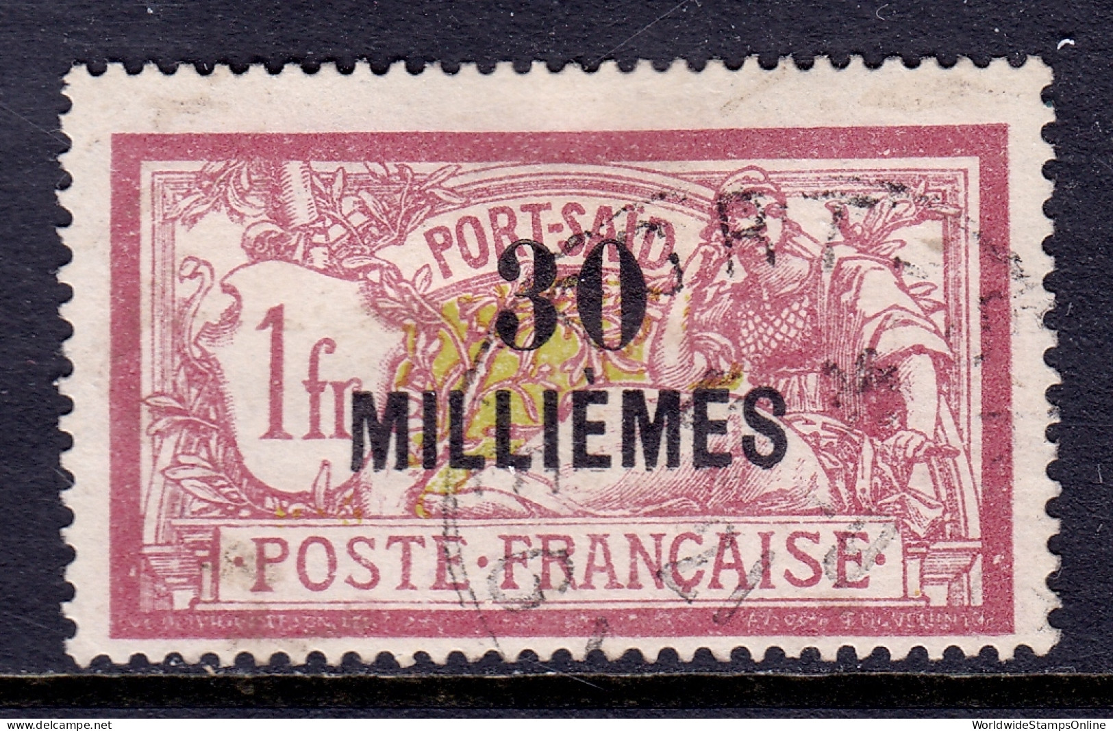France (Offices In Port Said) - Scott #66 - Used - See Desc. - SCV $9.25 - Used Stamps