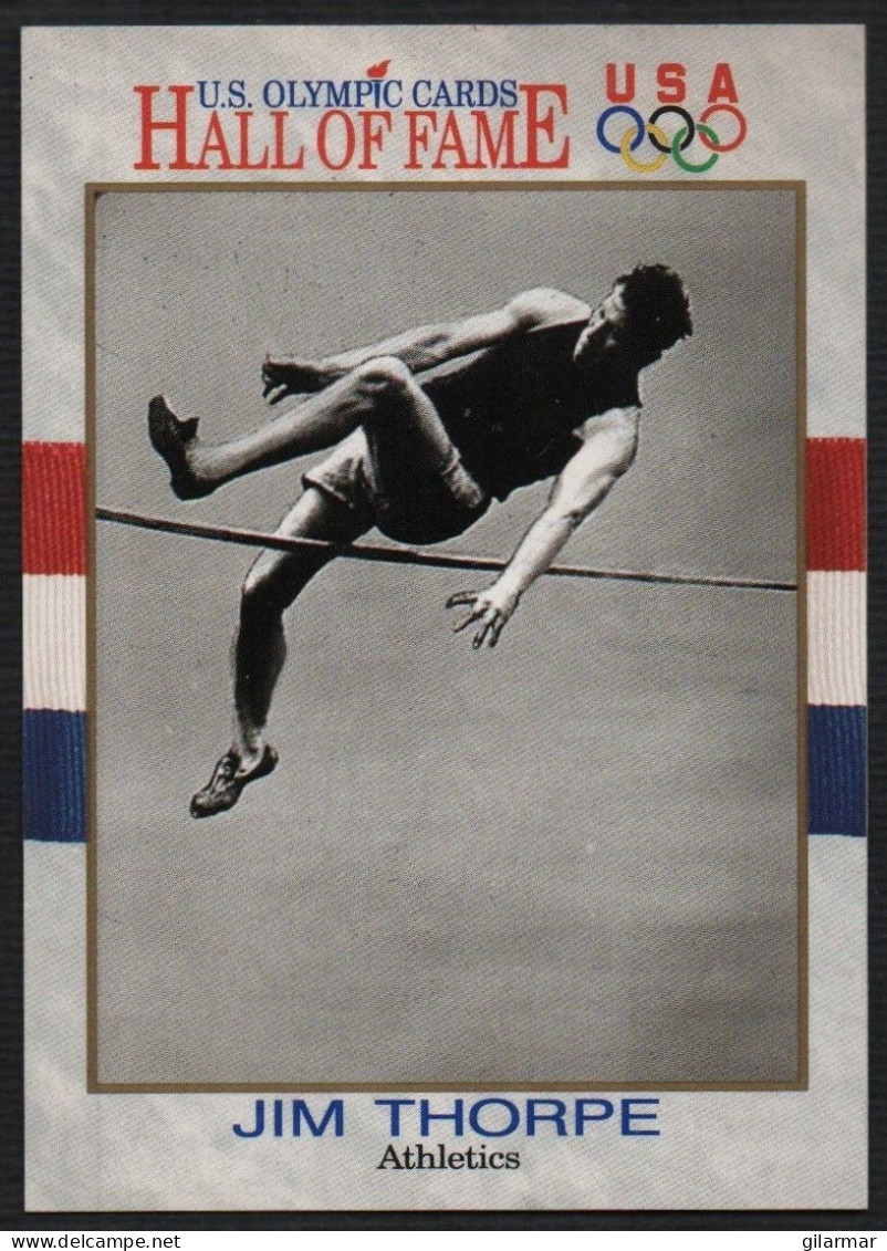 UNITED STATES - U.S. OLYMPIC CARDS HALL OF FAME - ATHLETICS - JIM THORPE - DECATHLON - # 3 - Tarjetas