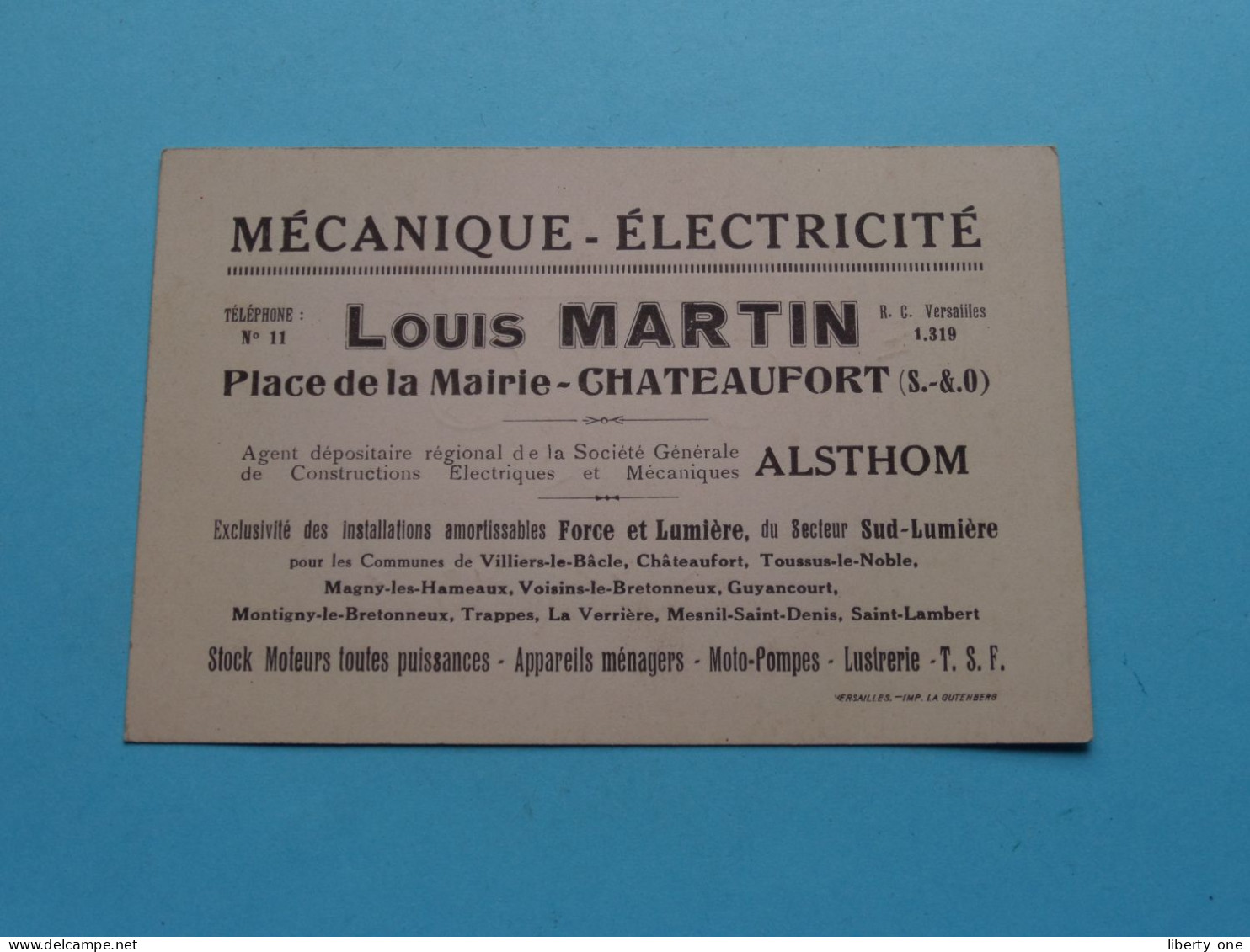 Mécanique-Electricité LOUIS MARTIN Place De La Mairie CHATEAUFORT ( S.- & O. ) France > 3 CDV ( Voir Scans ) ! - Visiting Cards