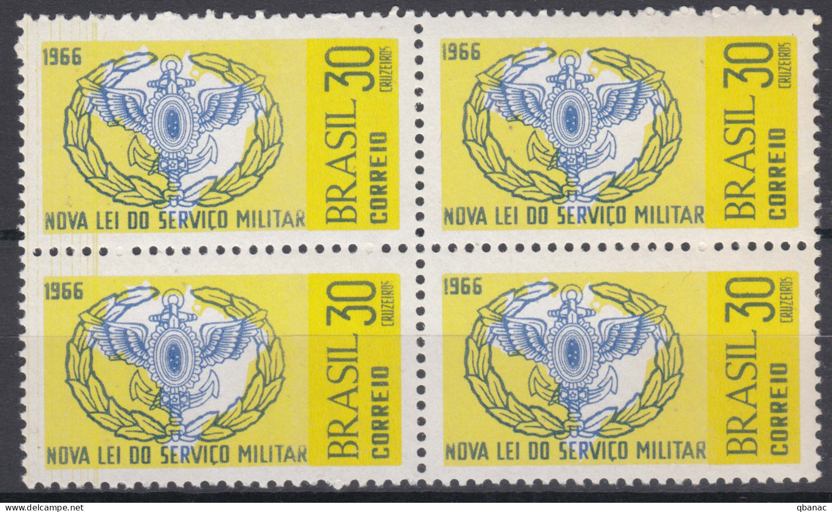 Brazil Brasil 1966 Mi#1114 Mint Never Hinged Pc. Of 4 - Unused Stamps