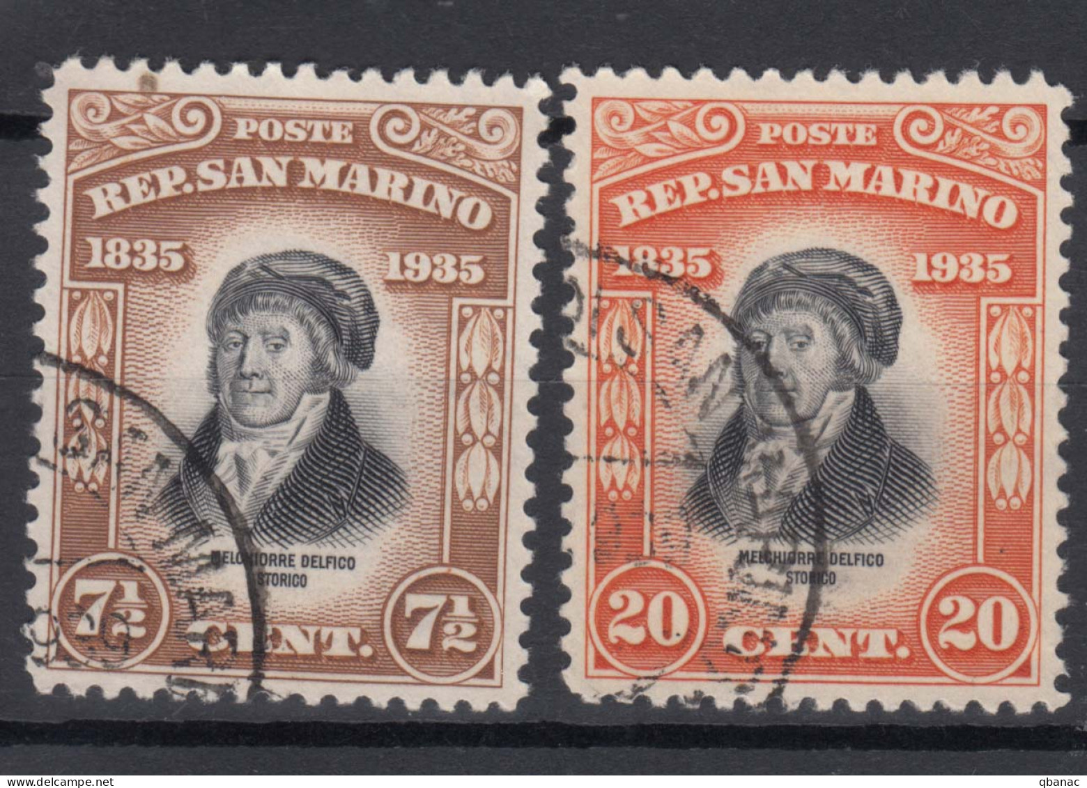 San Marino 1935 Mi#216,219 Used - Usados