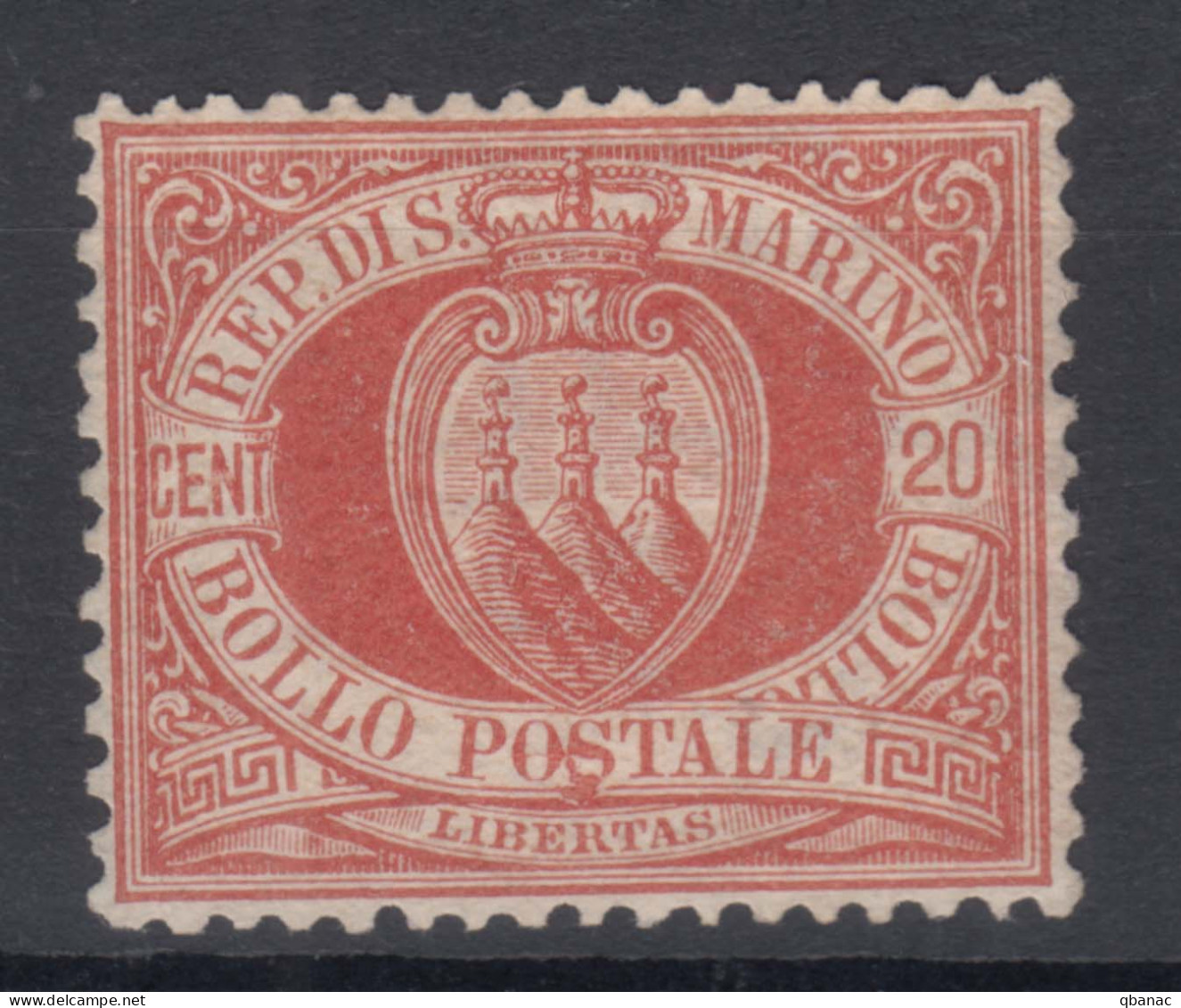 San Marino 1877 Mi#3 MNG - Neufs