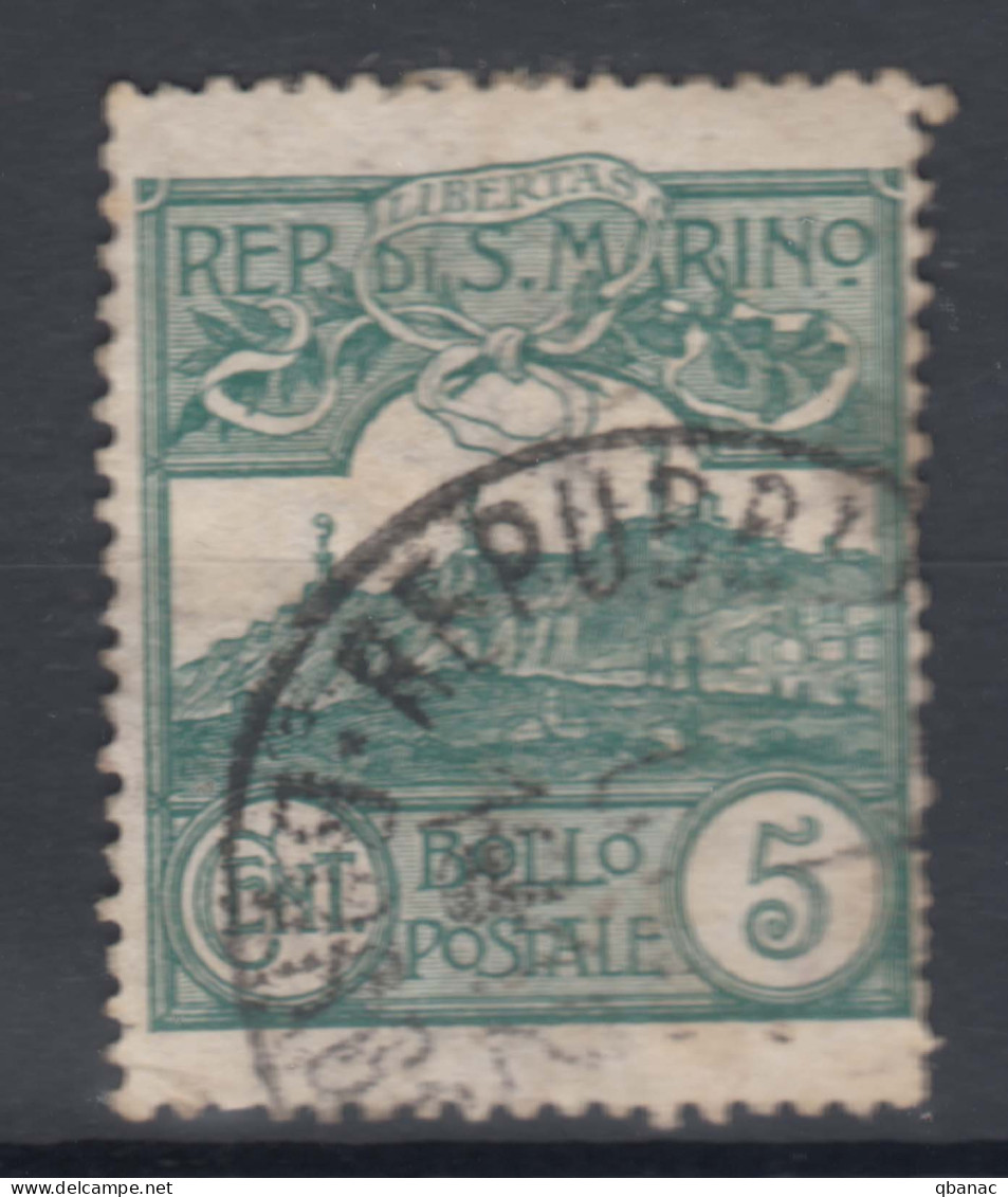 San Marino 1903 Monte Titano Mi#35 Used - Usati