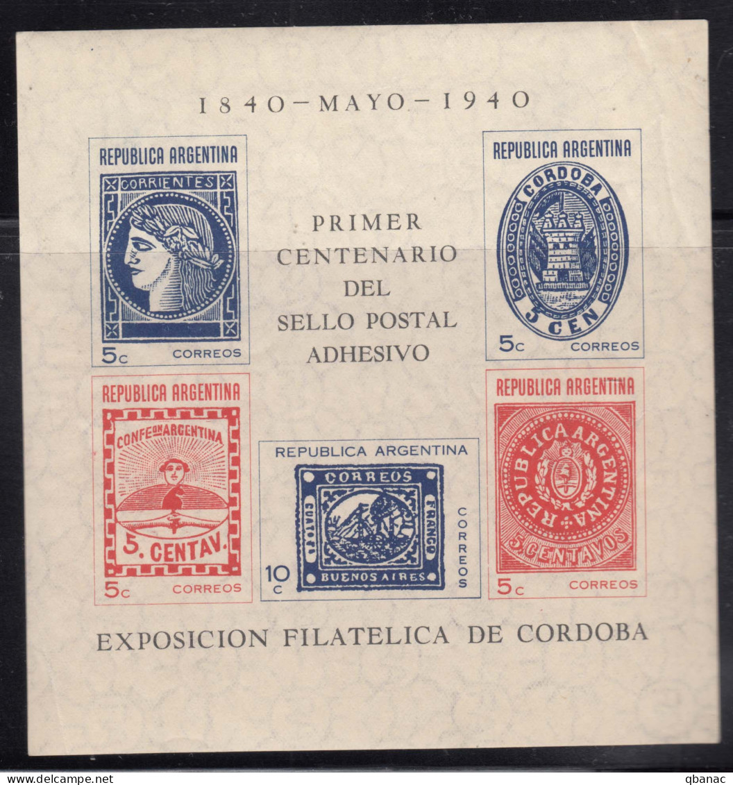 Argentina 1940 Mi#Block 4 Mint Hinged - Nuevos