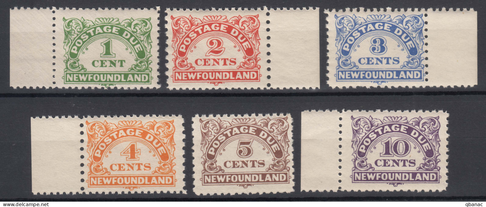 Canada Newfoundland 1939 Postage Due Mi#1-6 Perforation 10 1/2 Mint Never Hinged - 1908-1947